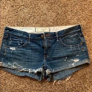Cute ripped up jean shorts. Perfect for summer.